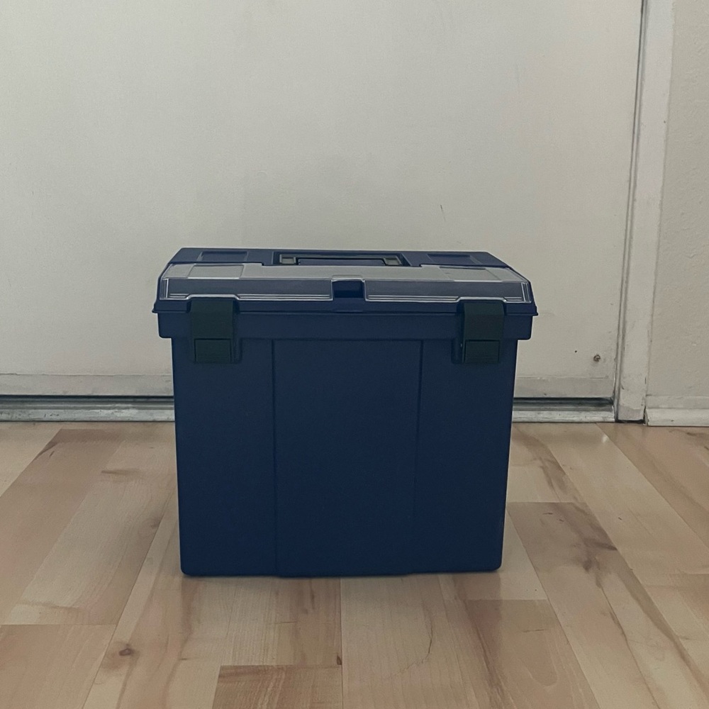 Portable Rubbermaid File Box Office Folder Storage Container